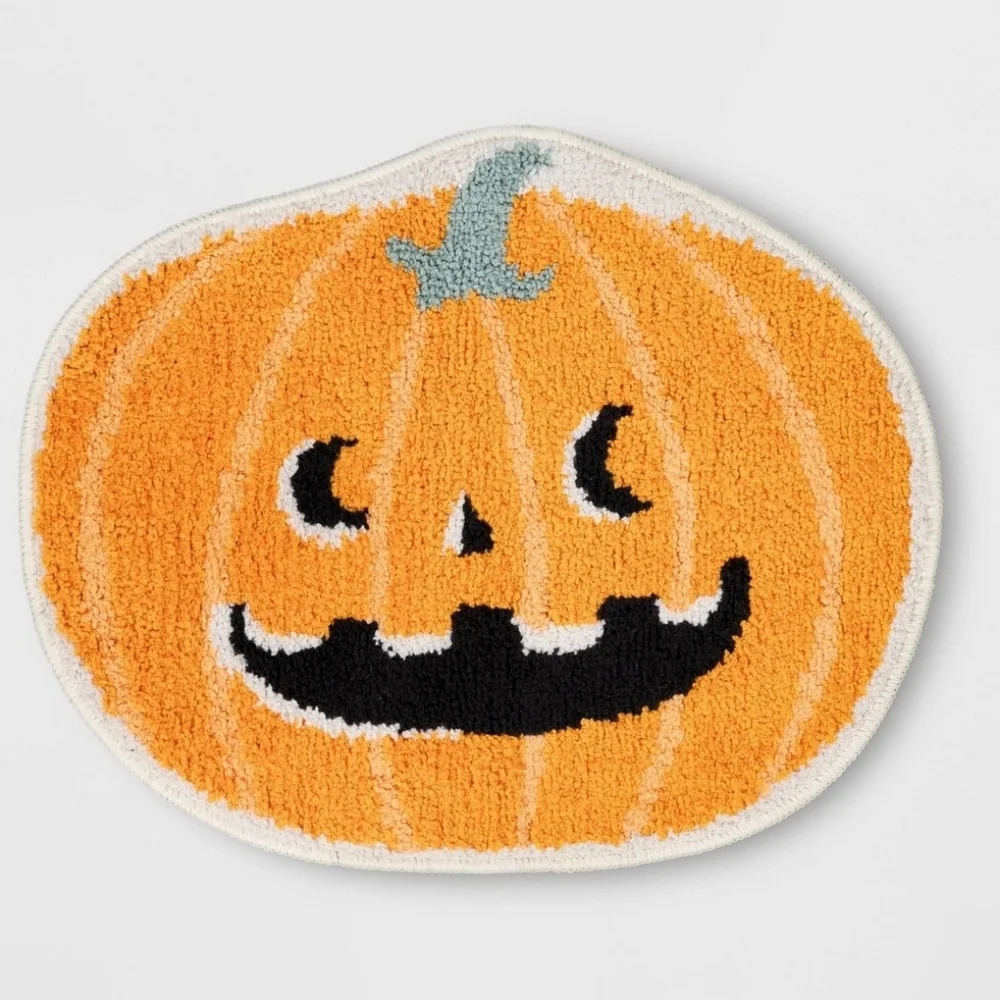 Pumpkin bath rug